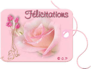 Gif animé félicitations carte